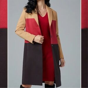 Etcetera Ready To Wear Luxury Color Block Coat, Effortlessly Chic NWT, $600MSRP